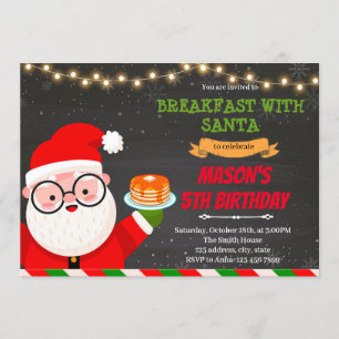 ontbijt Pancake met kerstfeest Kaart