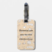 Ontbijt patroon 2 bagagelabel (Achterkant verticaal)