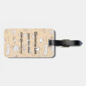 Ontbijt patroon 2 bagagelabel (Achterkant horizontaal)