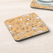 Ontbijt patroon 2 bier onderzetter (Linkerzijde)