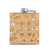 Ontbijt patroon 2 heupfles (Achterkant)