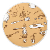 Ontbijt patroon 2 keramische knop (Voorkant)