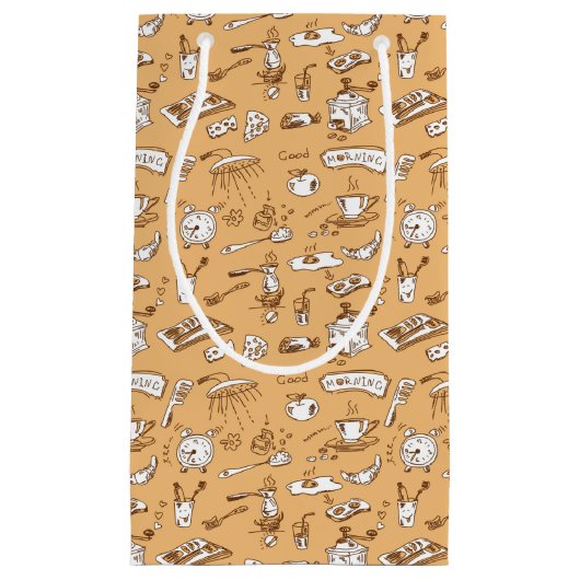 Ontbijt patroon 2 klein cadeauzakje (Voorkant)