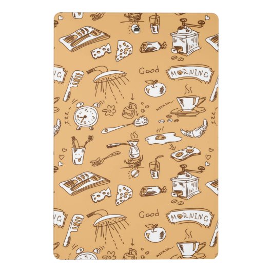 Ontbijt patroon 2 mini klembord (Achterkant)