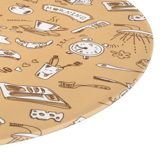 Ontbijt patroon 2 snijplank (Hoek)