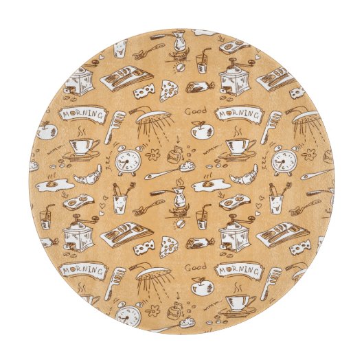 Ontbijt patroon 2 snijplank (Voorkant)