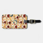 Ontbijt patroon 3 bagagelabel (Voorkant horizontaal)