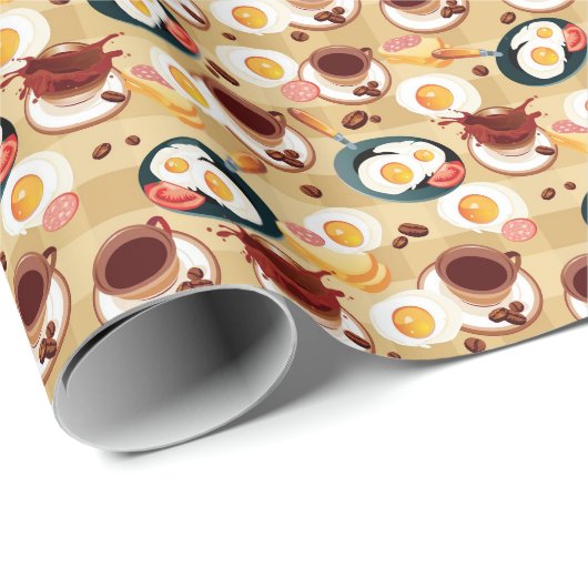 Ontbijt patroon 3 cadeaupapier (Rol Hoek)