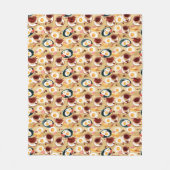 Ontbijt patroon 3 fleece deken (Voorkant)