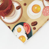 Ontbijt patroon 3 fleece deken (Hoek)