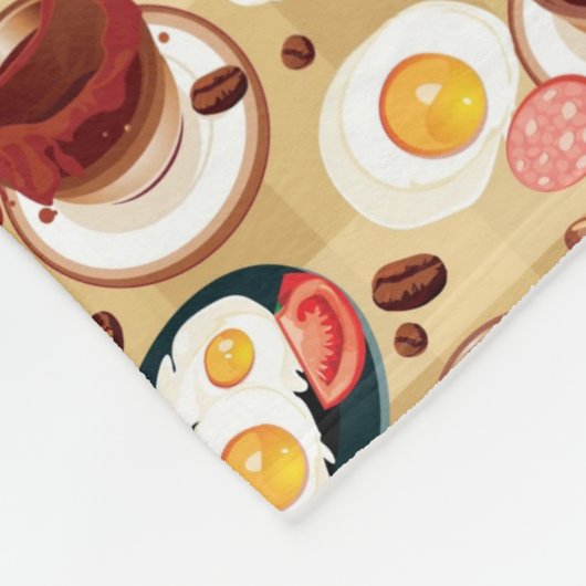 Ontbijt patroon 3 fleece deken (Hoek)