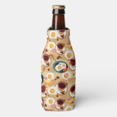 Ontbijt patroon 3 flesjeskoeler (Fles Voorkant)