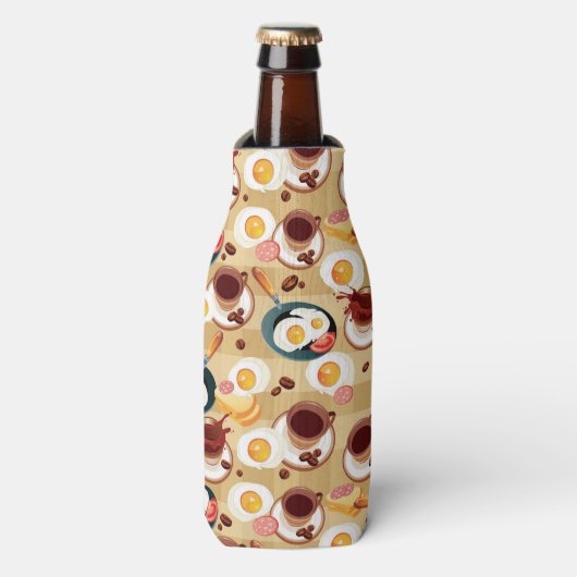 Ontbijt patroon 3 flesjeskoeler (Fles Voorkant)