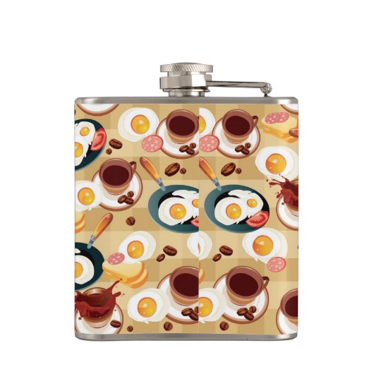 Ontbijt patroon 3 heupfles (Achterkant)