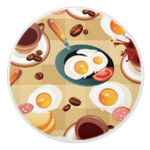 Ontbijt patroon 3 keramische knop (Voorkant)