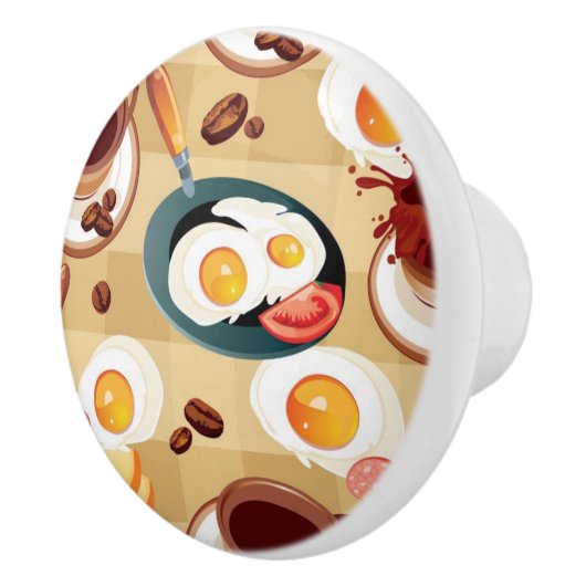Ontbijt patroon 3 keramische knop (Rechts)