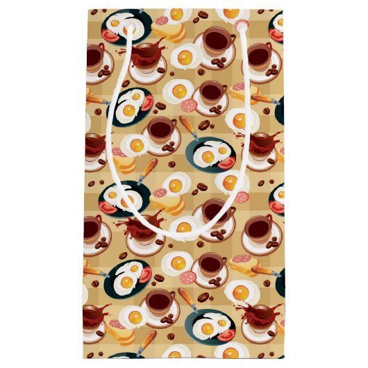 Ontbijt patroon 3 klein cadeauzakje (Voorkant)