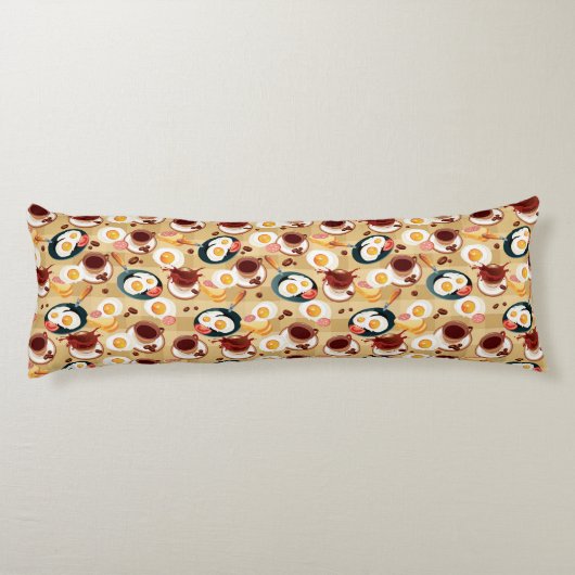 Ontbijt patroon 3 lichaamskussen (Achterkant)