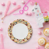 Ontbijt patroon 3 papieren bordje (Feest)