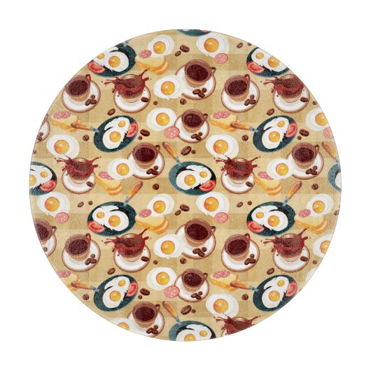 Ontbijt patroon 3 snijplank (Voorkant)