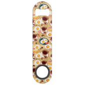 Ontbijt patroon 3 speed flessenopener (Achterkant)