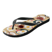 Ontbijt patroon 3 teenslippers (Schuin)