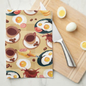 Ontbijt patroon 3 theedoek (Quarter Fold)