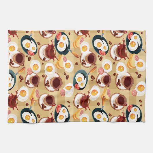 Ontbijt patroon 3 theedoek (Horizontaal)