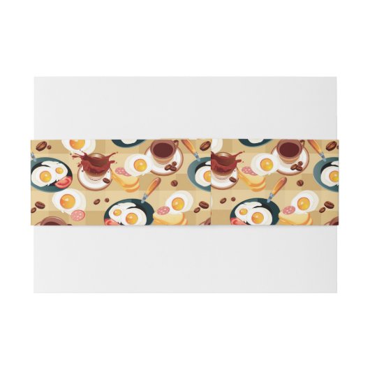 Ontbijt patroon 3 uitnodigingen wikkel (Achterkant Voorbeeld)