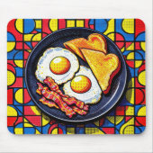 Ontbijt Pop Art Muismat (Voorkant)