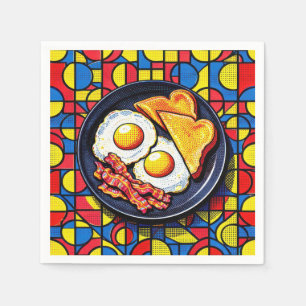 Ontbijt Pop Art Servet