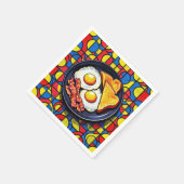 Ontbijt Pop Art Servet (Hoek)