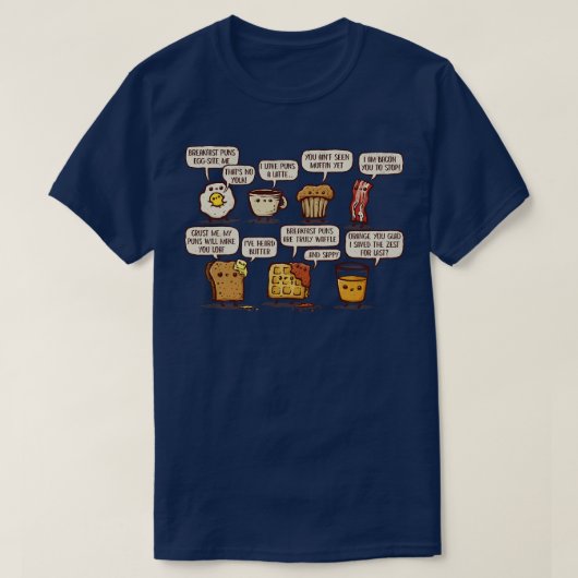 Ontbijt Puns zijn Waffle T-shirt (Design voorkant)