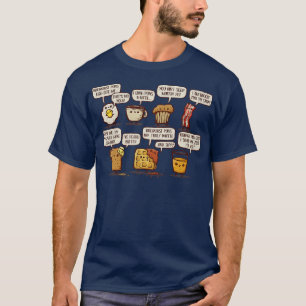 Ontbijt Puns zijn Waffle T-shirt