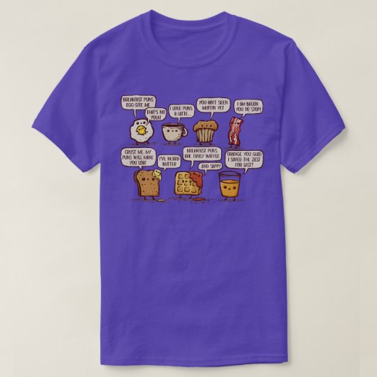 Ontbijt Puns zijn Waffle T-shirt (Design voorkant)