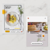 Ontbijt Restaurant Interface visitekaartje (Voorkant / Achterkant)