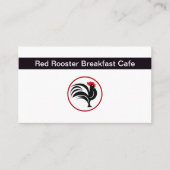 Ontbijt Restaurant Rooster Theme Visitekaartje (Voorkant)
