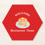 Ontbijt restaurant welkom bakkerij Gepersonaliseer Kartonnen Onderzetters (Voorkant)