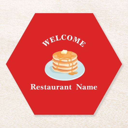 Ontbijt restaurant welkom bakkerij Gepersonaliseer Kartonnen Onderzetters (Voorkant)