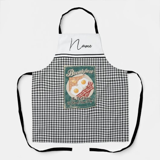 Ontbijt Retro Schort (Voorkant)