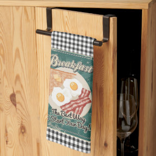 Ontbijt Retro Theedoek