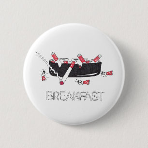 "Ontbijt" Ronde Button 5,7 Cm