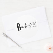 Ontbijt Ronde Sticker (Envelop)