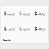 Ontbijt Ronde Sticker (Vel)
