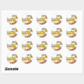 Ontbijt Ronde Sticker (Vel)