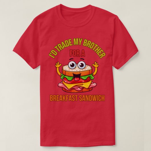 Ontbijt Sandwich 3 T-shirt (Design voorkant)