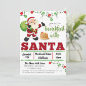 Ontbijt snel met kerstuitnodiging kaart (Staand voorkant)