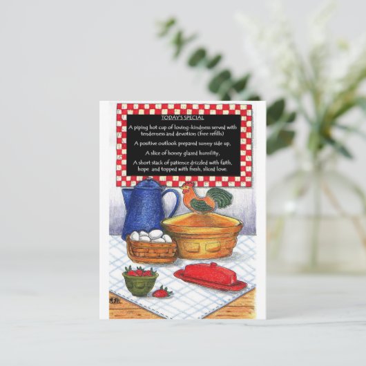 Ontbijt Speciale Inspirerend Kaart (Staand voorkant)