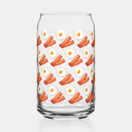 Ontbijt spek en ei blikvorm glas