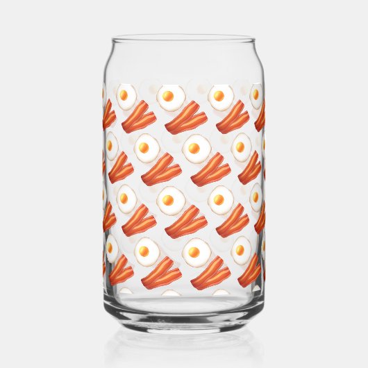 Ontbijt spek en ei blikvorm glas (Voorkant)